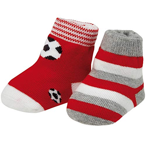 Country Kids Baby Boys' Holiday Stocking Stuffer Soccer Stripe Socks, 2 Pair Gift Set, Fits Newborn up to 3 months