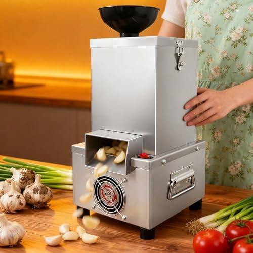 Commercial Garlic Peeling Machine Electric,Automatic Garlic Peeler for Dry Bulbs,55 Lbs/H Stainless Uccess Rate for Restaurant Home Use