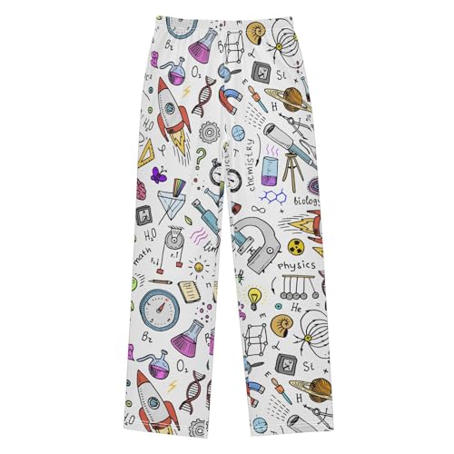ZZXXB Physics and Mathematics Boys Long Pants Soft Trousers Elastic Waist Kids Lounge Bottoms with Pockets S-XL