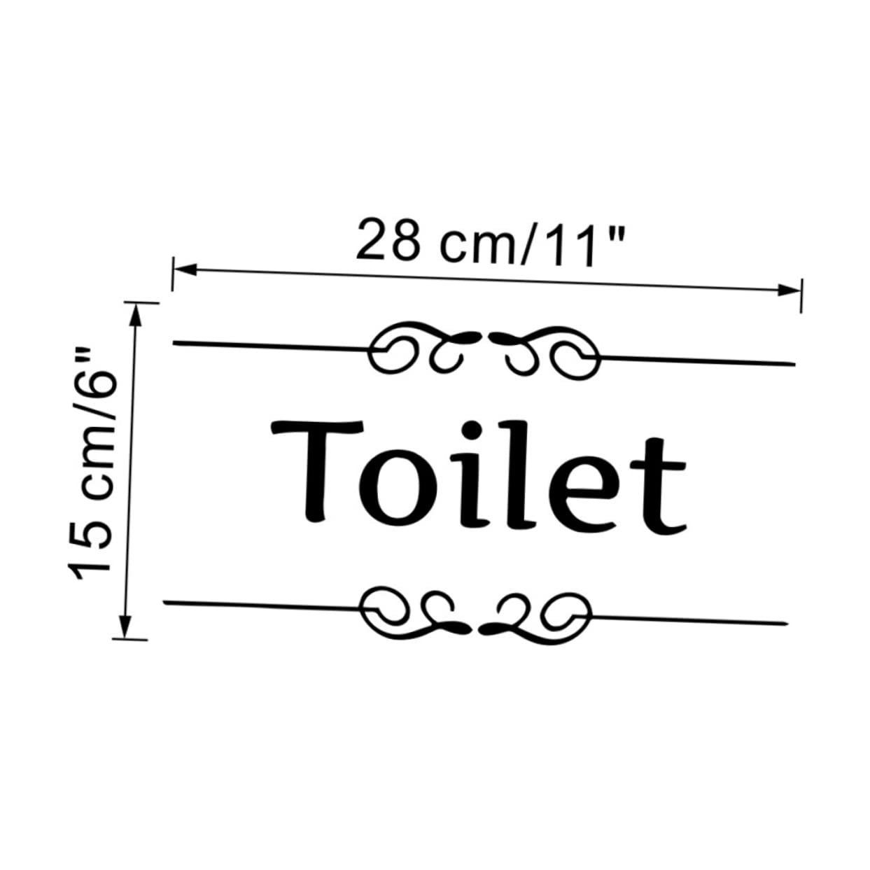 Alipis 4pcs Creative Toilet Wall Stickers Decor for Restrooms Bathroom Door Signage Each Stylish Stickers for Home Mall Use