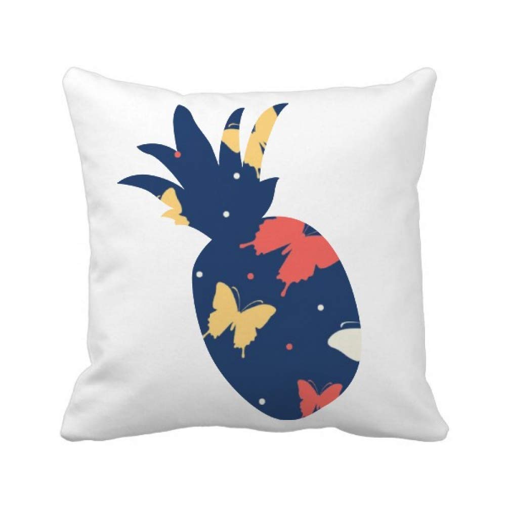 Coussin Papillon coloré Points Ananas Canevas DIY Carré