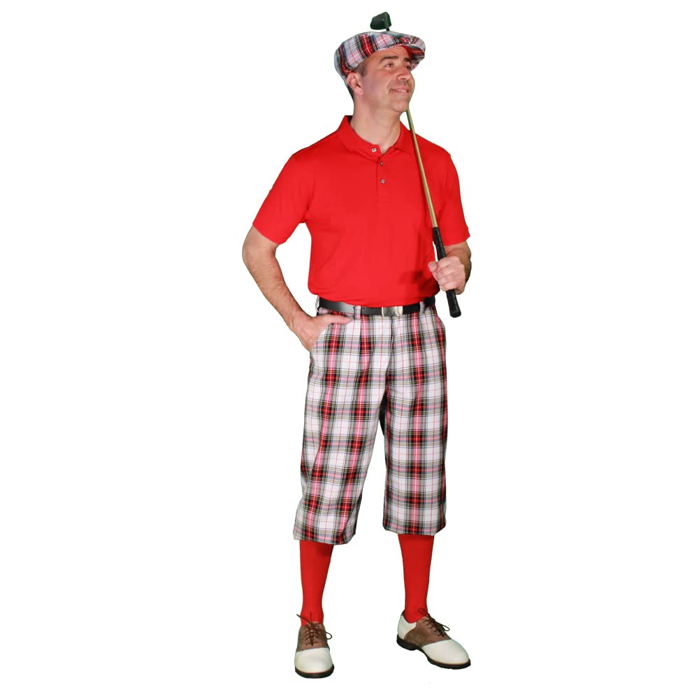Golf Knickers Dress Stewart Golf Outfits - Mens - Red - Size: 56 / Medium Shirt