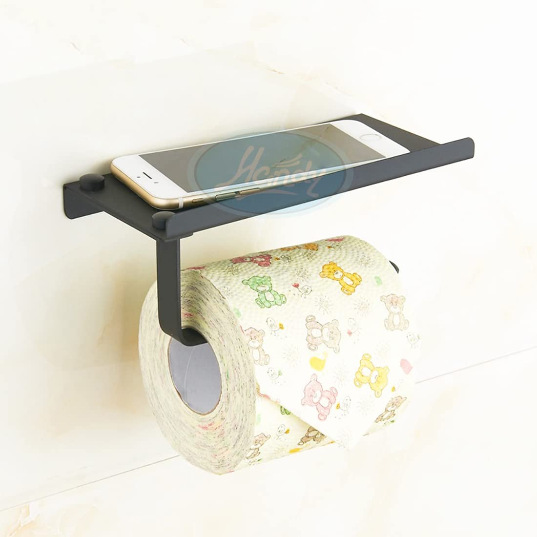 HANDY Bathroom Accessories Stainless Steel Black Toilet Paper Holder with Mobile Stand Paper Holder with Shelf - Bathrom Shelf with with Paper Holder Pack of - 2 pcs (B0BFN3JC7Y) Amazon Price History, Amazon Price Tracker