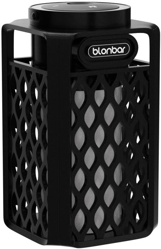 blonbar Outdoor Portable Bluetooth Speaker,Led Flame Atmosphere,HD Stereo