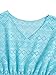 SHENHE Girl's Swim Cover Up V Neck Sleeveless Hollow Out Beach Dress Coverup Beachwear Sky Blue 10Y