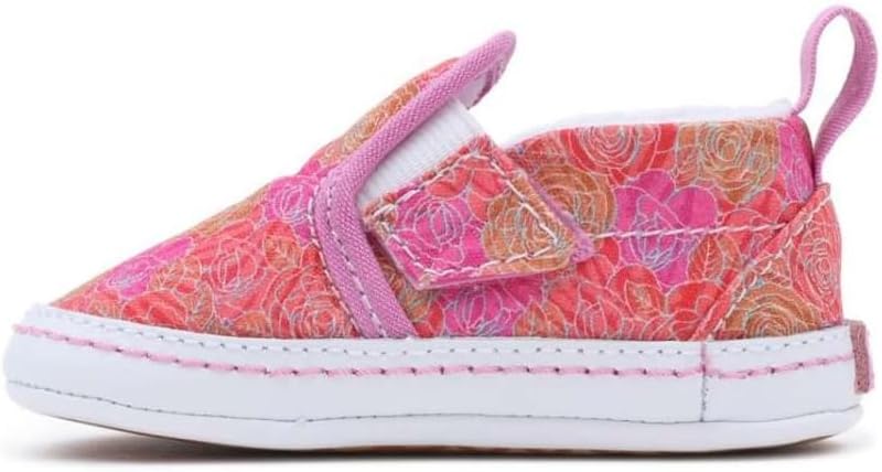 Vans, Infant Slip-On V Crib Sneakers (Rose Camo/Pink Floral, 3)
