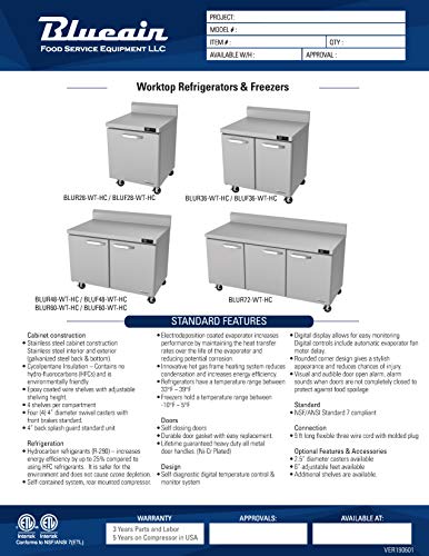 Blue Air BLUF48-WT-HC Two Doors 48