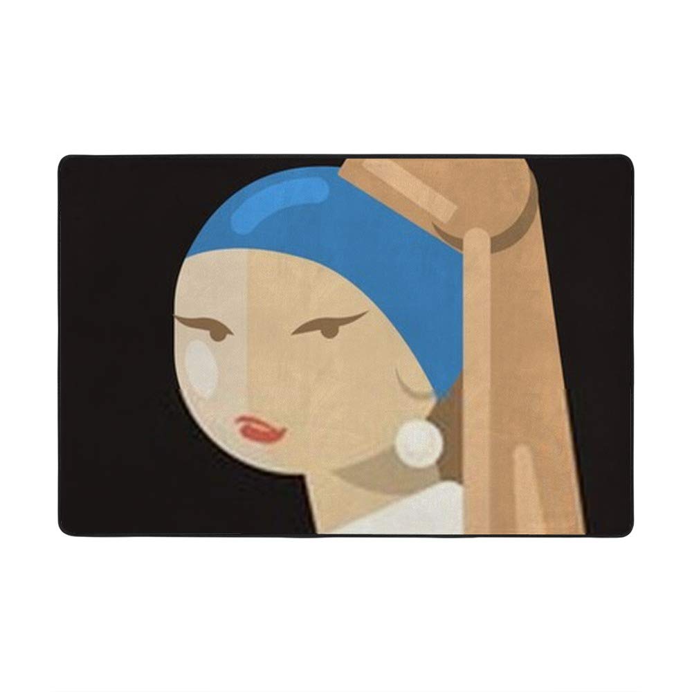 Tapis mignon fille à la perle en velours corail grand format 203x147cm pour salon