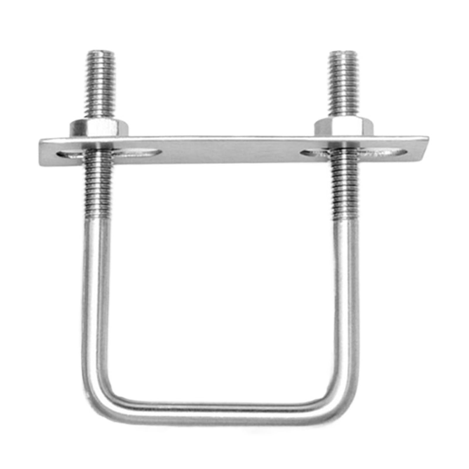 Kwadratowa śruba U ze stali nierdzewnej 304 M6/M8/M10 Obejma śrubowa U do kątownika rurowego, 1 zestaw(M10x120x160mm)