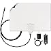 Antennas Direct ClearStream FLEX Amplified TV Antenna, 50+ Mile Range, UHF/VHF, Multi-Directional, Grips to Walls, USB In-Line Amplifier, 12 ft. Coaxial Cable, 4K Ready, Black/White/Paintable - FLEX