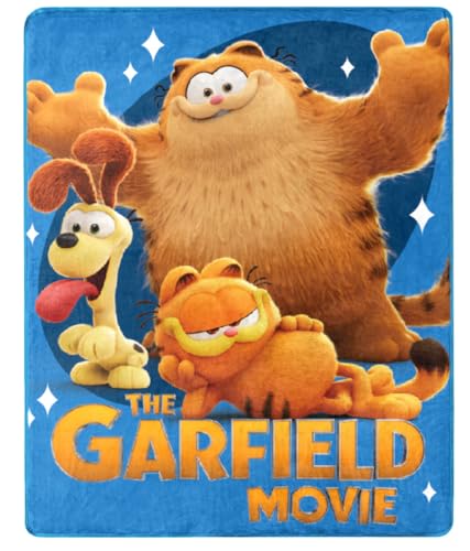 Northwest Garfield and Friends Silk Touch Throw Blanket 40 x 50 The Movie Crew