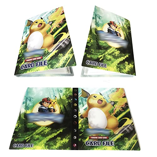 wuupoo Porte Carte, Porte Album de cartes à collectionner,30 Pages Peut Contenir Jusqu'à 240Cartes, Classeur Compatible Avec Cartes, Album Titulaire Compatible Avec Cartes. (Raichu) Cover