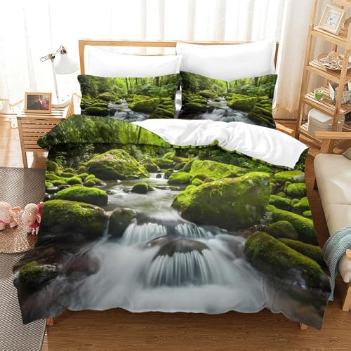 Housse de couette effet 3D forestier en microfibre ultra douce - 3