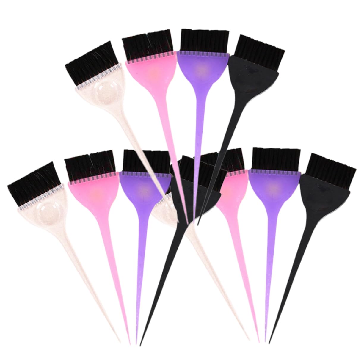 TOVINANNA 12pcs Hair Dye Brush Set Coloring Kit Barber Tool Salon Accessories Hair Color Applicator Random Color