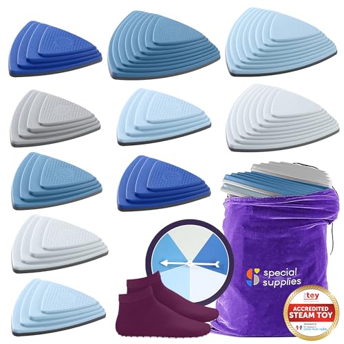 Special Supplies 10 Stepping Stones for Kids Indoor and Outdoor Balance Blocks Promote Coordination, Balance Strength Child Safe Rubber, Non-Slip Edging