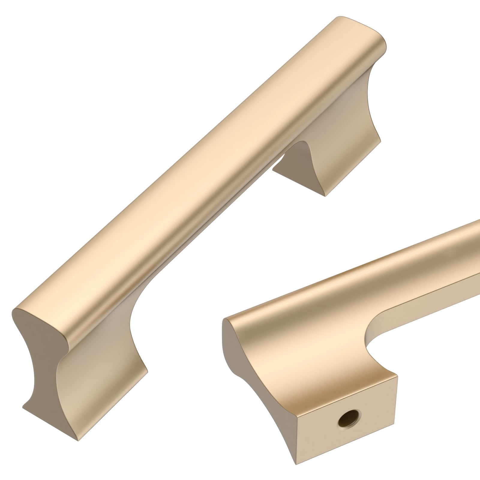 Asidrama 10 Pack 3 Inch(76mm) Champagne Copper Kitchen Cabinet Handles, Cabinet Pulls Kitchen Cabinet Hardware for Cupboard Drawer Pulls