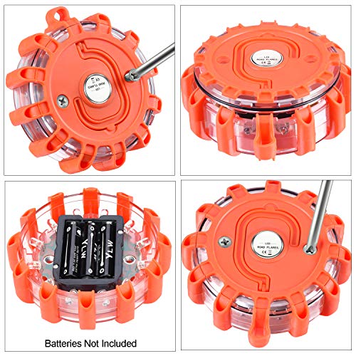 image for Tobfit 12 Pack LED Road Flares Emergency Lights Roadside Safety Beacon