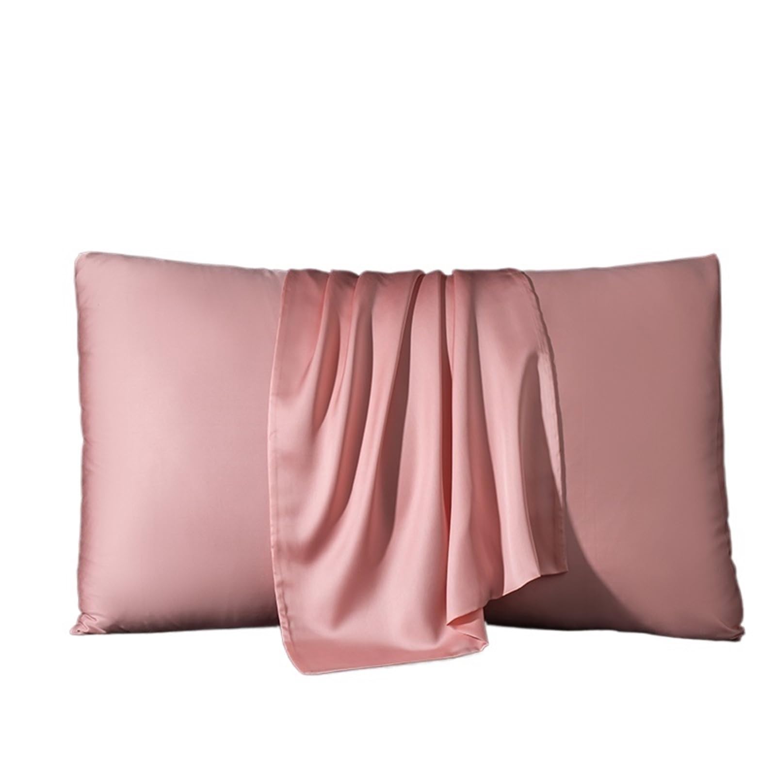 2PCS Real Mulberry Silk PillowCase Pillow Case Protect Skin Pillowcase Bedding Cases Cover for Bedding(Pink,50x75cm 2pcs)