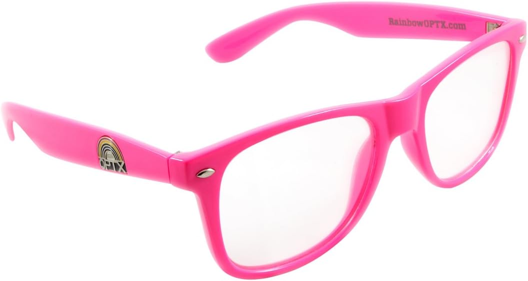 RainbowOPTX Fireworks Diffraction Glasses Plastic Rave Glasses - Spiral Diffraction