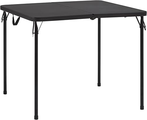 Miniatura 1 de OKASEN Mesa plegable superior de 34 pulgadas, color negro, para interiores y exteriores, portátil, campamento, puerta trasera y mesa plegable para