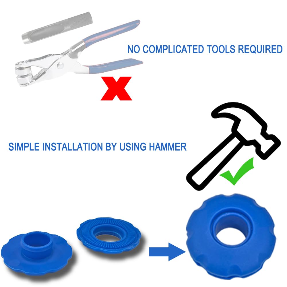 Plastic Snap Grommets Kit - 18 Piece -4