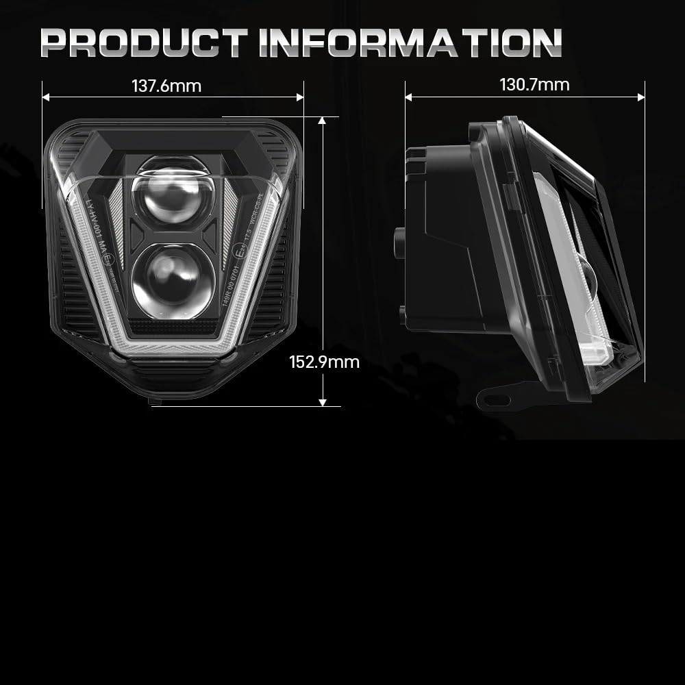 Faro LED Moto Compatible con Husq&varna TE FE TC FC 125 250 300 350 450 501 701 250i 300i faro delantero de motocicleta luz LED
