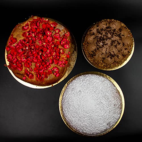 Miniatura 5 de Extiff Juego De 10 Soportes Para Pasteles En Cajas De Colores, Con Tallas De Su Elección Dorado Negro, 26 Cm