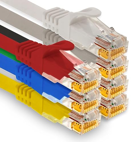 1aTTack.de, 7 x 1.5m Cat7 network cable, Cat.7 Ethernet