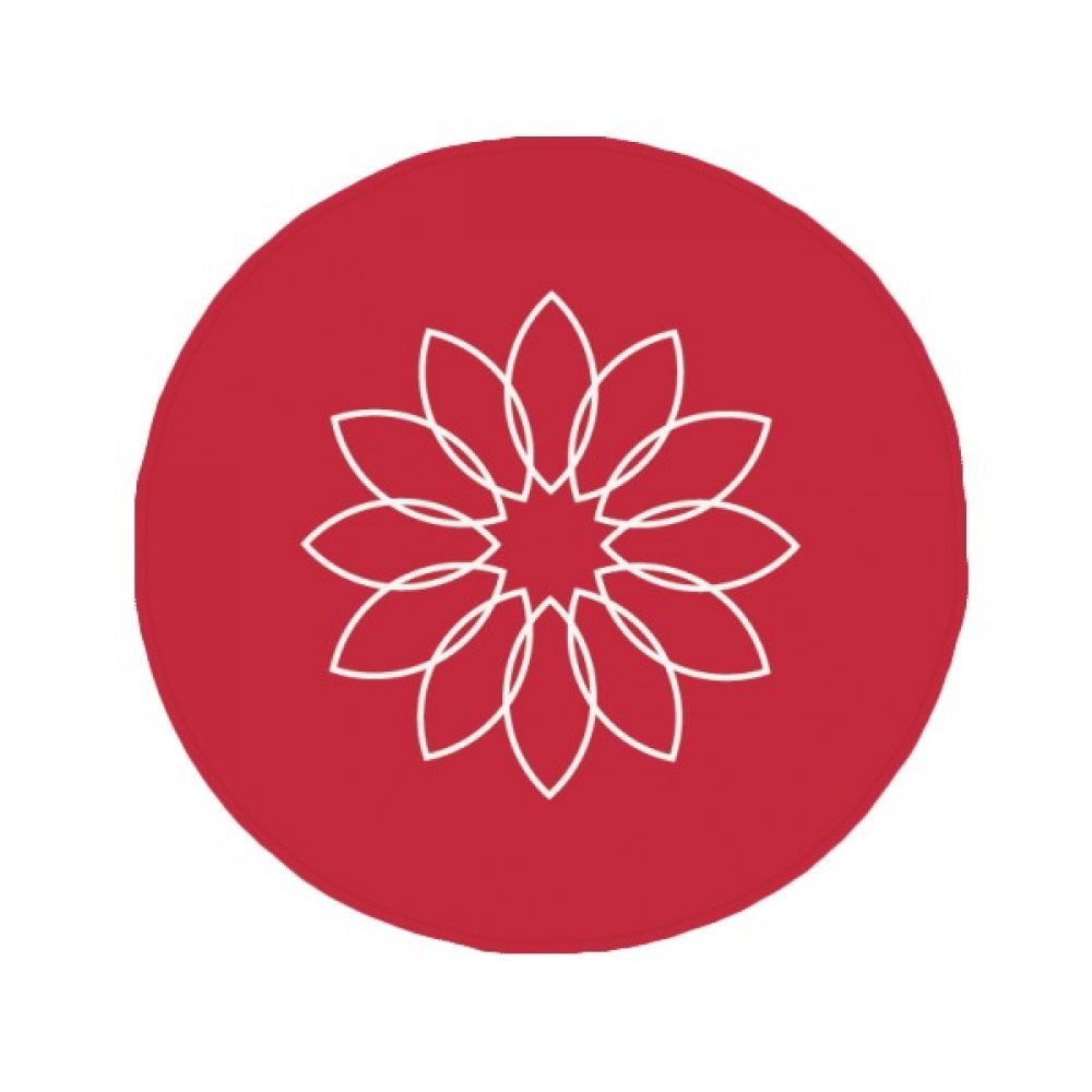 Tapis de sol lotus fleur plante anti-slip rond de 50cm pour salon