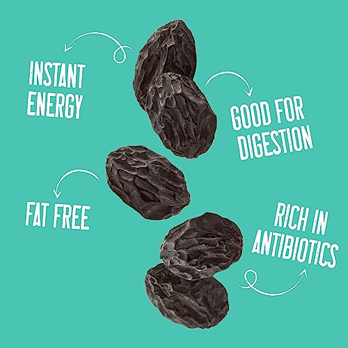 Image of Yogabar Premium Black Raisins 500 grams| Kishmish |Munakka |Source of Fibre