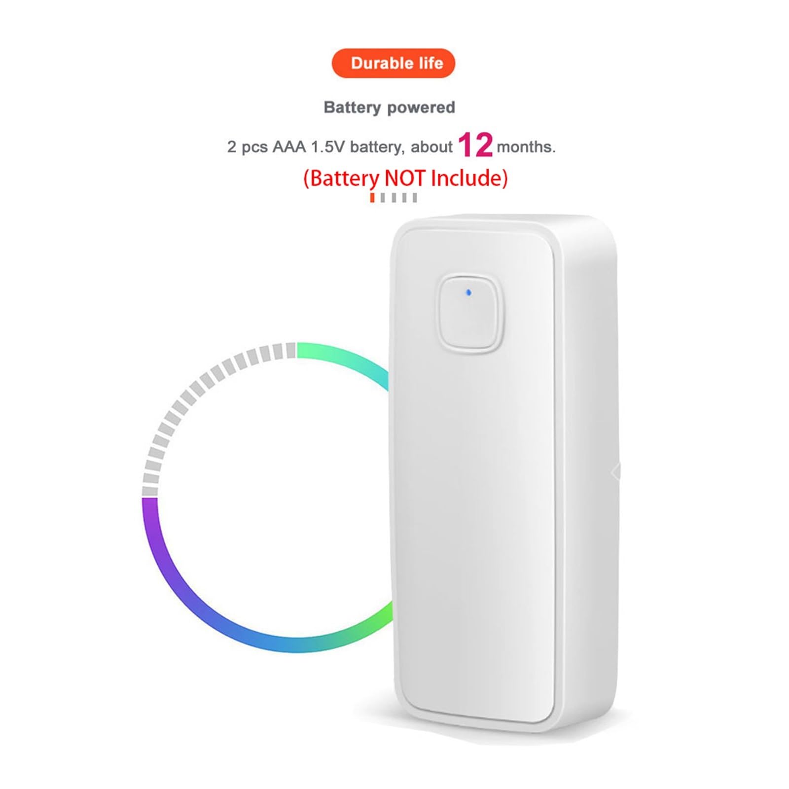 Sensor De Ventana Puerta, Detector Abierto Y Cerrado, Alerta Notificación Aplicación, Alarma Seguridad Que Funciona para Apartamento