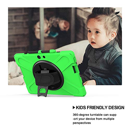 Coque Microsoft Surface Pro X résistante aux chocs avec support rotatif vert - 7