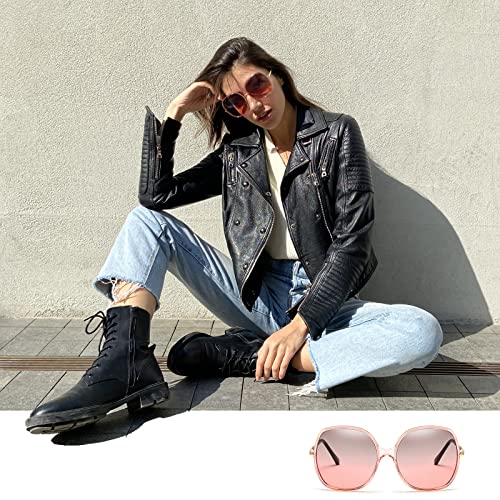 70s Super Oversize Square Sunglasses for Women Vintage Rectangular Plastic Frame3