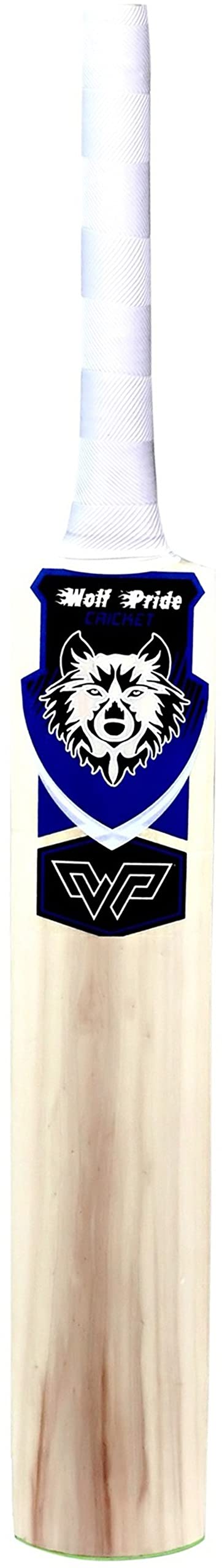 WOLF PRIDE WP Blue & White Poplar Willow Cricket Bat 3 in 1