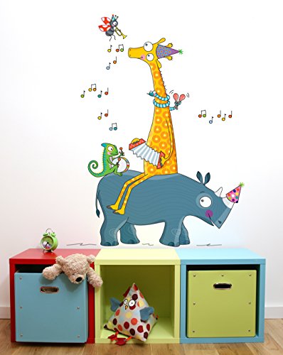 Adzif Guinguette Wall Decals, Multicolored