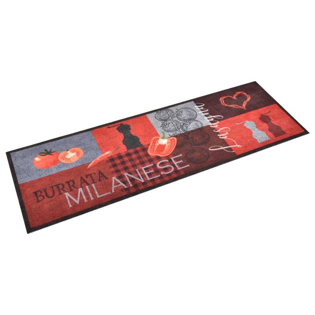vidaXL Tapis de Cuisine Lavable Paillasson de Bureau Moquette de Sol Tapis de Couloir Tapis de Couloir Moquette de Cuisine Tomates 60x300 cm