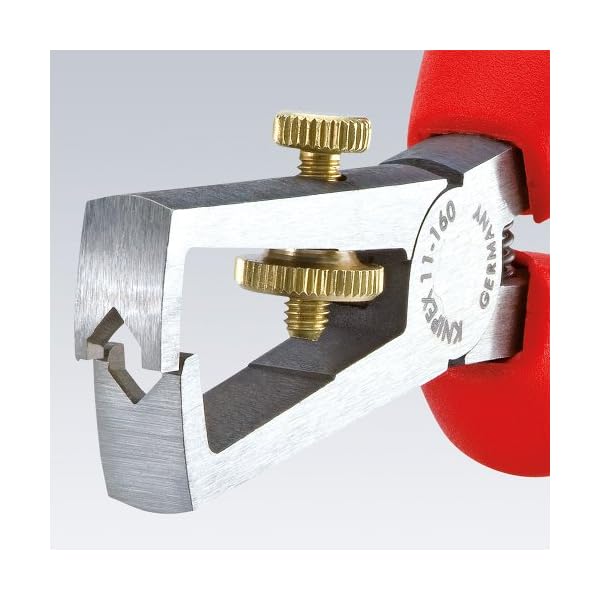 Knipex Abisolierzange mit Öffnungsfeder, universal schwarz atramentiert, mit Kunststoff überzogen 160 mm 11 01 160 – Bild 3