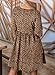 Dokotoo Womens Fashion Spring Dresses Long Sleeve Crewneck Buttons Empire Waist Casual Dress Smocked A-Line Leopard Print Brown Dress Medium
