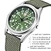 Gosasa Unisex Military Watches Sport Textile Nylon Strap Luminous Fashion Watch Analog Display Quartz Waterproof Casual Wristwatch (Green 2)