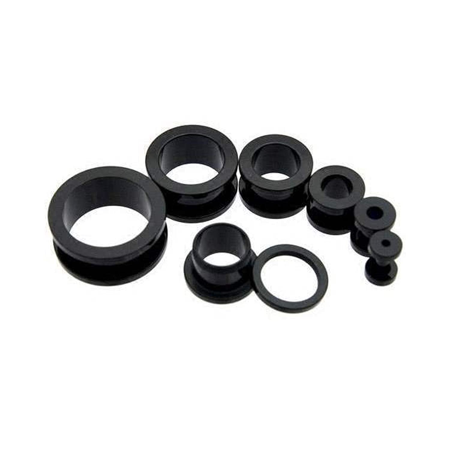 Aeici Plug Oreille 4mm, Ecarteur Oreille Acier 8 Pièce Tunnel Oreille Argent Or Cerceau Avec Zircone Cubique Tunnel Oreille