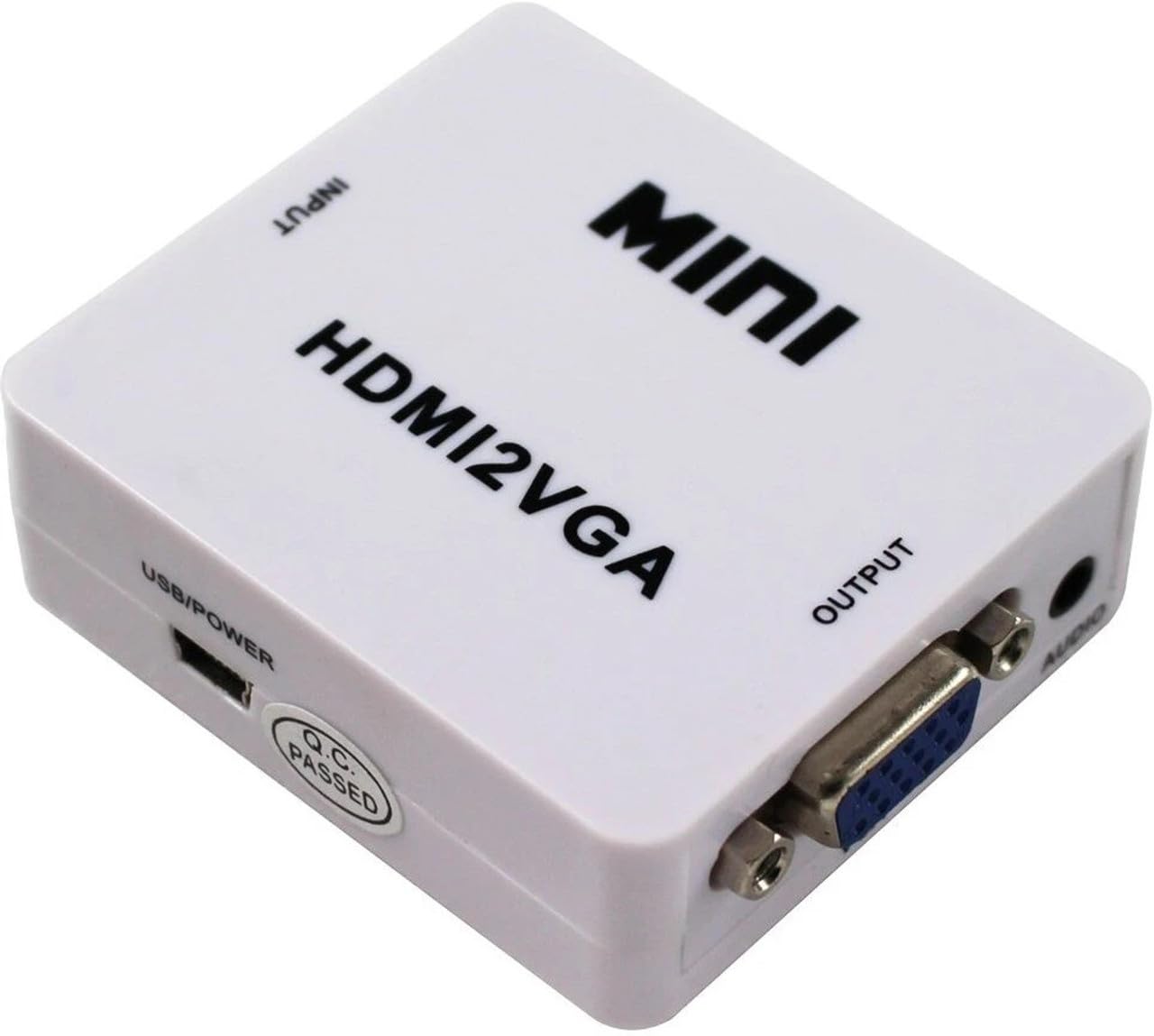 Buds Enterprise HDMI to VGA Adapter/Connector/Converter Cable 1080P (Female to Female) for Media Players, Xbox, Projector, Computer, Laptop, TV & More | Full HD Resolution | Compact Design | White-image-25
