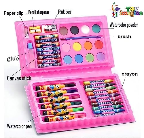 Image of Deluxe Drawing and Painting Art Set Crayon Color Set for Kids | Case Art & Craft Supplies | Great return Gift (Modern, 68)