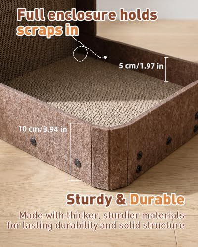 KinoTail Cat Scratcher, 26.8" Vertical Cat Scratching Board for Indoor Cats - 3