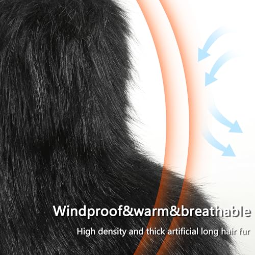 Kids Fuzzy Snow Boots Fluffy Outdoor Flat Boots Winter Warm Faux Fur Snow Shoes for Boys & Girls3