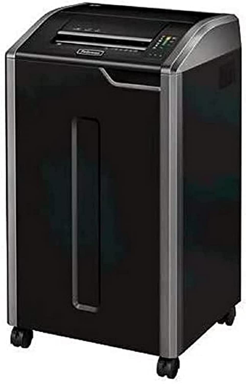 FellowesPowershred 425Ci Cross Cut Shredder 100% Jam Proof with SafeSense Technology for Office Use - 114 Litre Bin - Security Level P4, Black/Silver, 28-30 sheets
