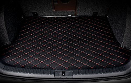 Worth-Mats Rear Trunk Mat For Tesla Model S (Black With Red Line) #TOP8