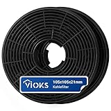 VIOKS Kohlefilter Dunstabzugshaube Set 2x Ersatz für Respekta MIZ0058 105mmØ - Rund Filter Dunstabzugshaube Aktivkohlefilter für Abzugshauben