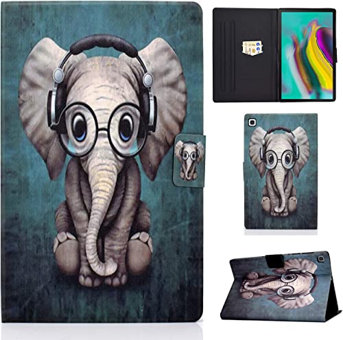 CXTCASE Funda para Samsung Galaxy Tab S5e de 10,5 pulgadas 2019 (SM T720/T725), funda protectora con función atril para Samsung Galaxy Tab S5e de 10,5 pulgadas 2019 (SM T720/T725), elefante