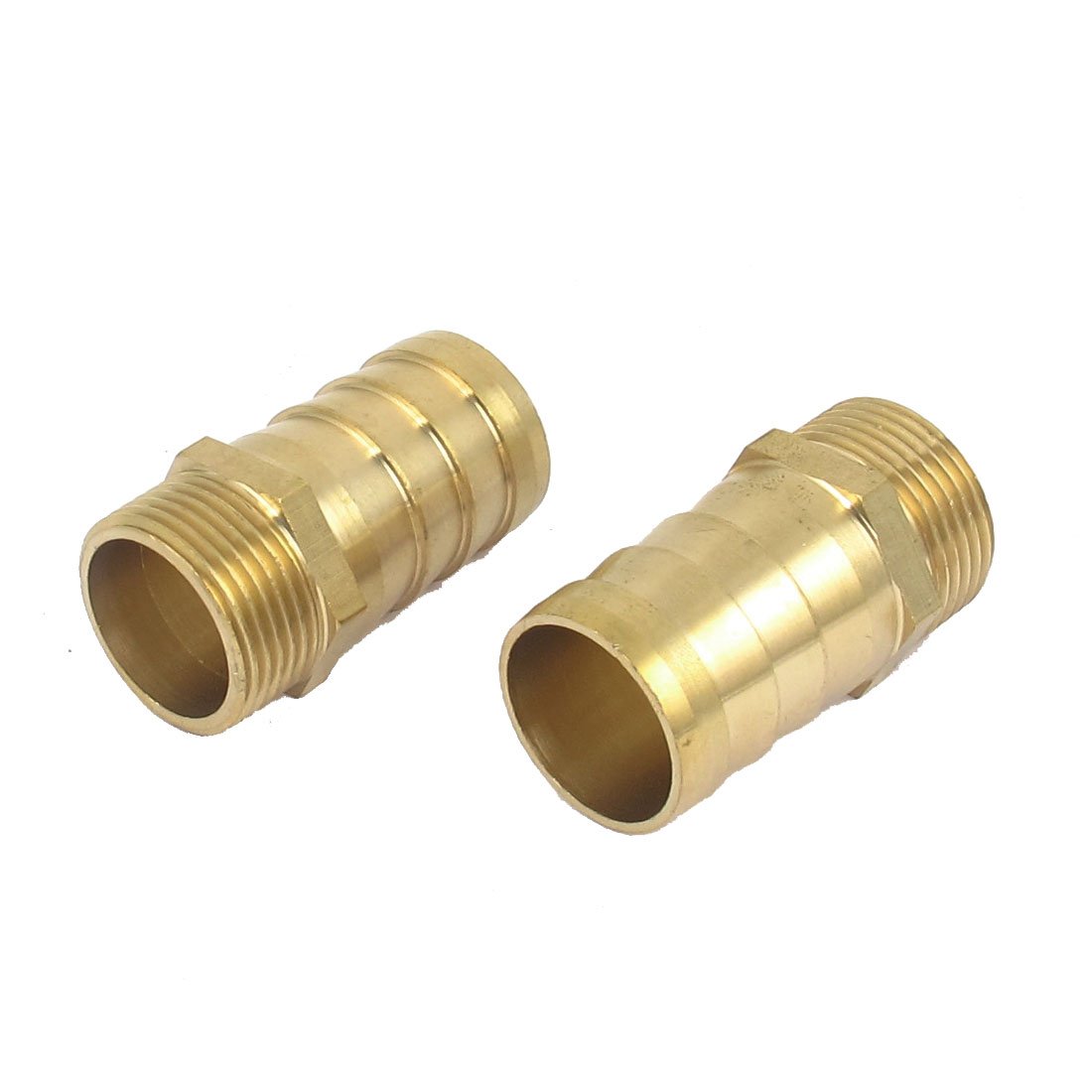 Uxcell Gold Sourcingmap 3/4Bsp Male Thread To 25Mm Hose Barb Straight Adapter Coupler 2Pcs Small