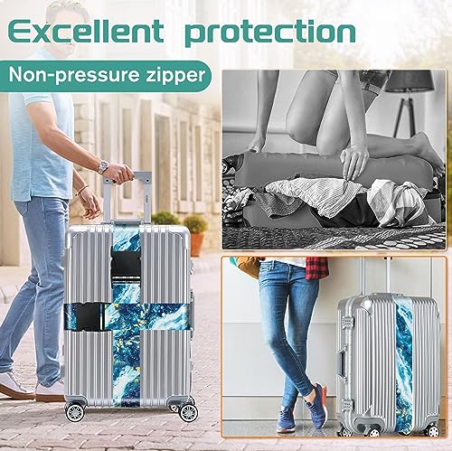 Sangles de bagage lot de 2 ceintures nylon ajustables pour valises - 5